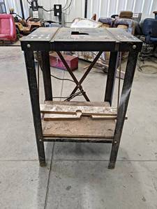 lot 233 image: Steel Worktable for Circular Saw Table Saw - 22 x 18 x 35 Tall - NO SHIPPING