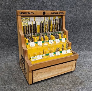 lot 254 image: Hanson Drill Bits Display w Drill Bits - Most appear Used - 12 to 764 - NO SHIPPING