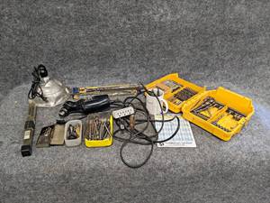 lot 264 image: Large Lot of Misc. Tools and More - Angle Drill, DeWalt Driver Kit, Long Drill Bits and More - NO SHIPPING