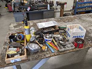 lot 266 image: Large Lot of Misc. - MAP Gas Torch (Works), Spotlight, Suicide Knob, Hardware and More - NO SHIPPING
