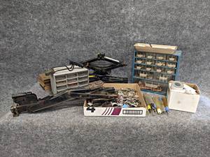 lot 267 image: Hardware Organizers w Contents, Scissor Jacks and More - NO SHIPPING