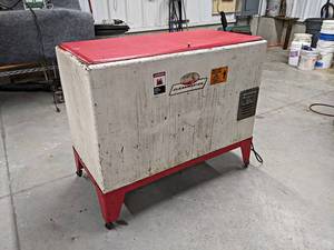 lot 21 image: Cleanmaster Parts Washer - Includes Hones, Brushes and More - Overall about 44 x 23 x 38 Tall - On Wheels - NO SHIPPING