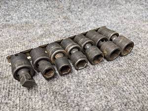 lot 320 image: SNAP-ON 38 Drive IMPACT Swivel Socket Set from 34 to 716  38 Drive Swivel Adapter