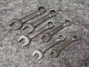 lot 350 image: SNAP-ON 12-Point SAE Flank Drive Midget Combination Wrench Set - From 34 to 716