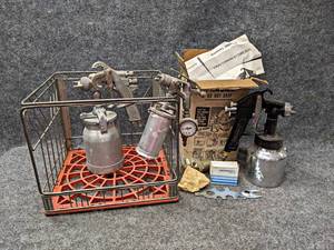 lot 394 image: Craftsman Pneumatic Paint Gun w Accessories - Looks Unused, SHARPE Model 775 Paint Gun and SHARPE Paint Gun