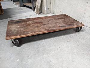 lot 411 image: 4-Wheel Moving Dolly - About 23-12 x 48 - NO SHIPPING