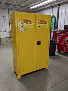 lot 17 image: Flammable Cabinet - Overall about 70 x 43 x 18 - Contents NOT Included - NO SHIPPING
