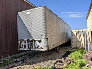 lot 10 image: 40 Semi Trailer for Storage - Has Shelves on Both Sides