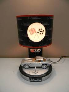 KNG AMERICA CORVETTE STINGRAY LAMP 1963 Corvette Stingray Desk Table Lamp Light  Roaring Engine Sound Effects - WORKS - AWESOME PIECE - SEE PICTURES