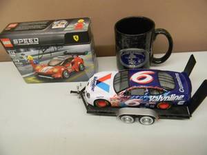 RACING COLLECTION - RACING CHAMPIONS 124 SCALE #6 WTRAILER, RICHARD PETTY MUG, SIGNED LEGO SPEED CHAMPIONS KIT - NICE SET - SEE PICTURES