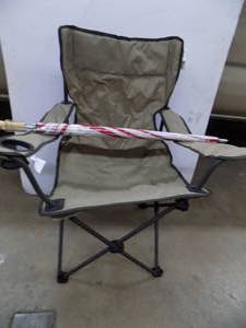 Outdoor Canvas Chair & Umbrella in Bag New