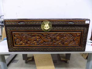 Chinese Cedar Chest With Legs & Locks
