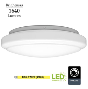 lot 6 image: HAMPTON BAY 16 in. Bright White Round LED Flush Mount Ceiling Light Fixture 1640 Lumens 4000K 22-Watt Dimmable ENERGY STAR Rated