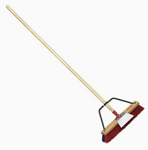 lot 24 image: CORONA Landscape Cleanup Broom 18 Head 3-Bristle Wood Handle