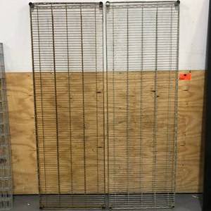 lot 121 image: LOT OF 2 U-LINE Wire Shelving Racks - 71-12 x 24