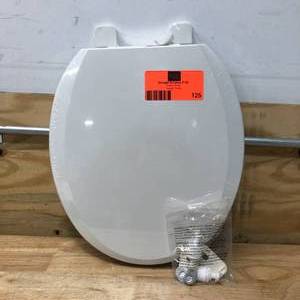 lot 125 image: AMERICAN STANDARD Round Front Slow Close EverClean Toilet Seat - WHITE - DAMAGE