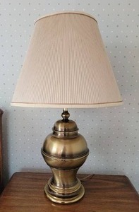 lot 63B image: Fantastic Brass Jar Lamp B