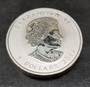 2014 CANADA 1.5 TROY OZ .9999 FINE SILVER ARCTIC FOX