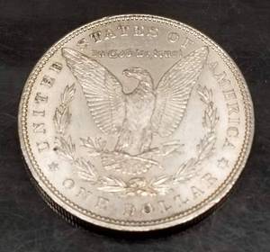1896 MORGAN SILVER DOLLAR AU