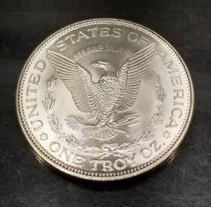 1 TROY OZ .999 FINE SILVER MORGAN DOLLAR DESIGN