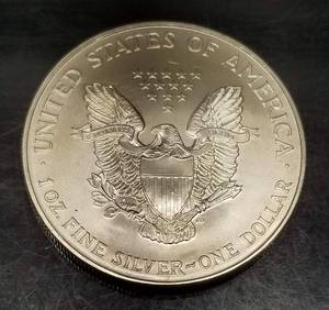1995 AMERICAN SILVER EAGLE 1 TROY OZ .999 FINE SILVER NICELY TONED