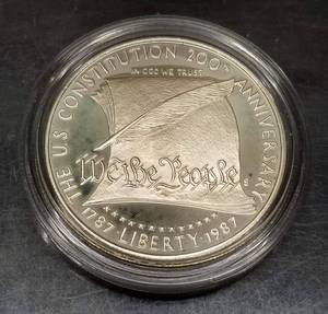 1987 US SILVER DOLLAR CONSTITUTION COMMEMORATIVE ORIGINAL PACKAGING