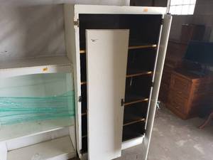 White Wooden Storage Cabinet with Shelves
