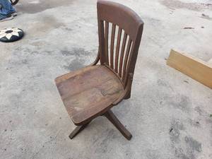 Old Wooden Office Chair for Restoration