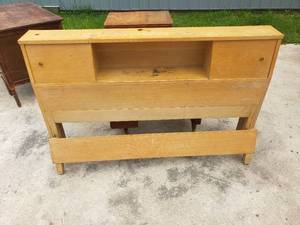 Blonde Headboard and Footboard