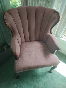 Vintage Pink Wingback Chair