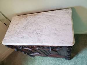 Vintage Marble Top Cabinet