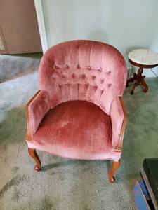 Dial Pink Upholstered Arm Chair