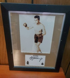 Framed And Autographed Max Schmelling Picture