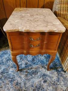 Marble Top End Table