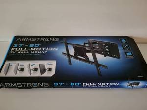 lot 25 image: An Armstrong--37 to 80 Full-Motion TV Wall Mount (In Box)