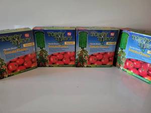 lot 37 image: Four Topsy Turvy Upside Down Tomato Planters