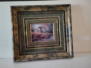 lot 45 image: Framed & Matted Picture Of House & Landscaping