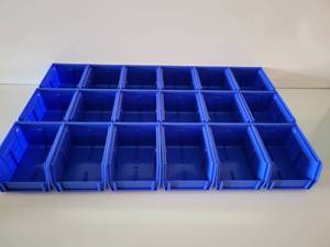 lot 51 image: Eighteen Blue Hang Or Stack Bins