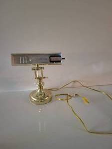 lot 69 image: Electric Brass Piano Or Desk Lamp