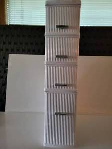 lot 76 image: White Four Drawer File Cabinet