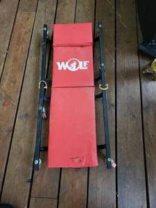 lot 116 image: Wolf Rolling GarageShop Creeper Padded Mechanic Cart ---Has 6 Casters..