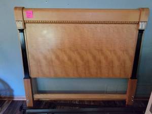 lot 123 image: Queen Size Headboard & Framework For Mattress, Etc.