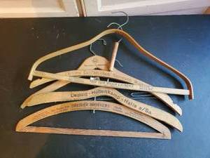 Collection Of Old Wood Collectable Hangers