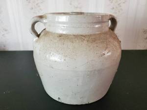 Vintage Lidded Stoneware Bean Pot