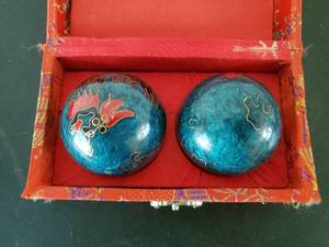 Pair Of Large Asian Meditation Balls
