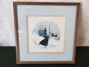 Signed And Numbered Print Moonlit Skaters By P. Buckley Moss