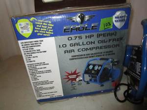 lot 103 image: Eagle Silent Series 1 Gallon Air Compressor