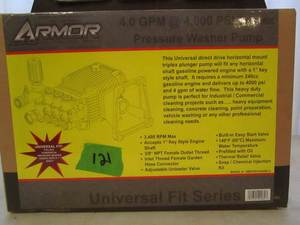 lot 121 image: Armor Pressure Washer Pump - 4000 psi