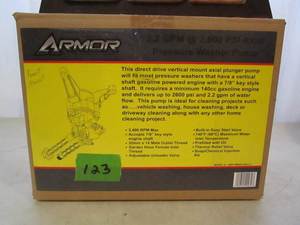 lot 123 image: Armor Pressure Washer Pump - 2600 psi