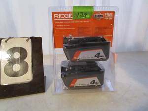lot 128 image: Rigid 18V Lithium Batteries